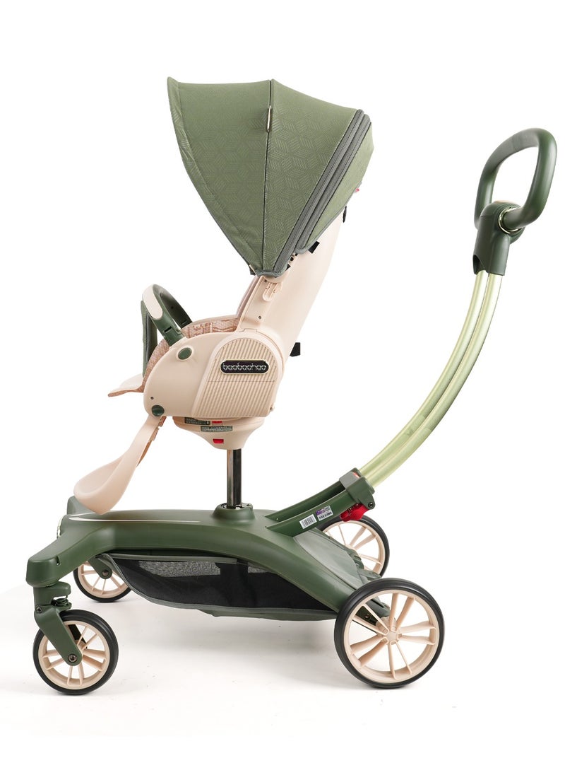 A must-have stroller for taking kids out, which is a two-way portable stroller suitable for newborns. It allows babies to sit or lie down comfortably, and also offers a high landscape view.