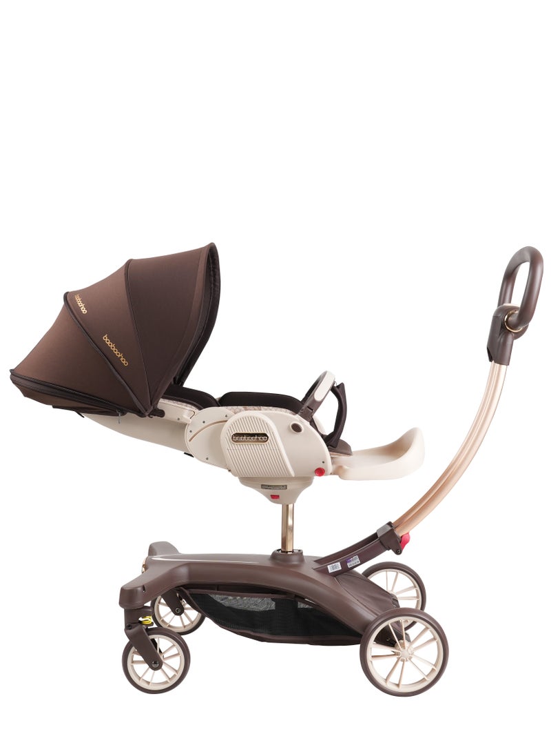 A must-have stroller for taking kids out, which is a two-way portable stroller suitable for newborns. It allows babies to sit or lie down comfortably, and also offers a high landscape view.