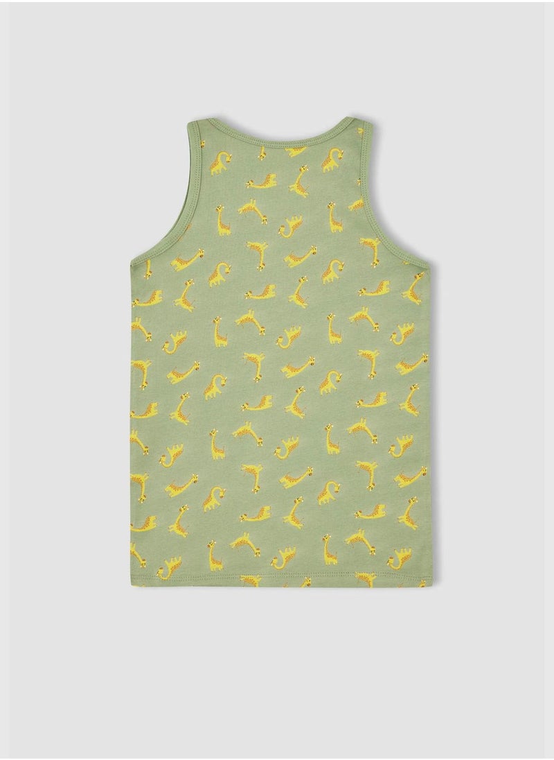 2 Pack Regular Fit Giraffe Print Vest