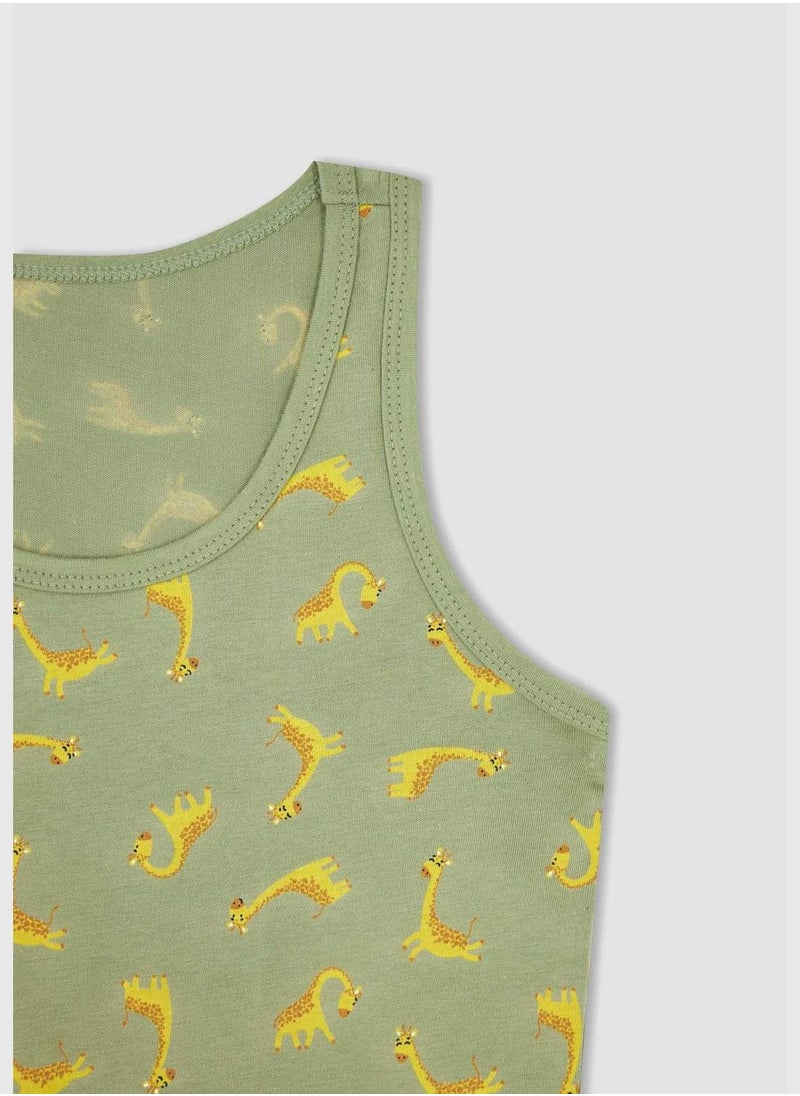 2 Pack Regular Fit Giraffe Print Vest