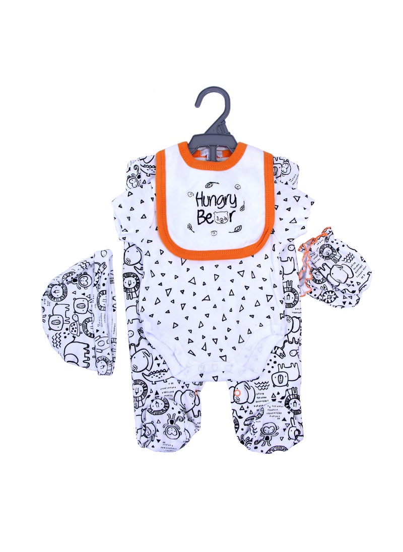 Newborn suit Clothes Class A Pure Cotton Split Summer Childrens Clothing Baby Wrap Fart Clothes Instagram Style Baby Hatshirt Clothing GOS Black Letter (NB 3M 6M) Baby Kids Cotton suit