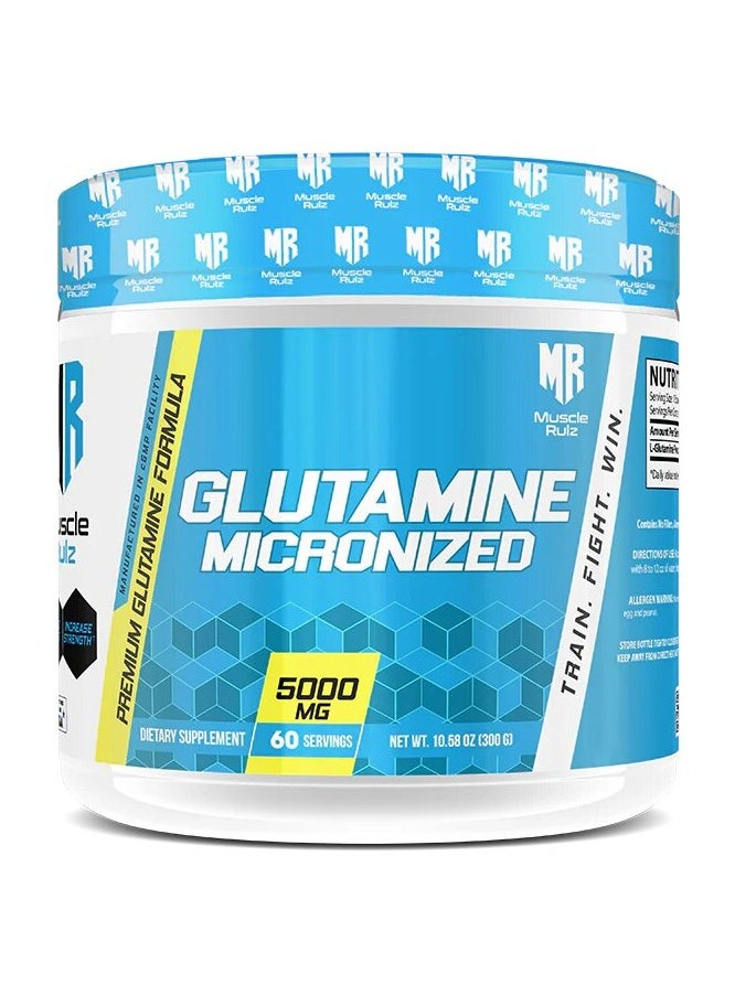 Musclerulz, Glutamine Micronized 5000mg, 300g, 60 Servings