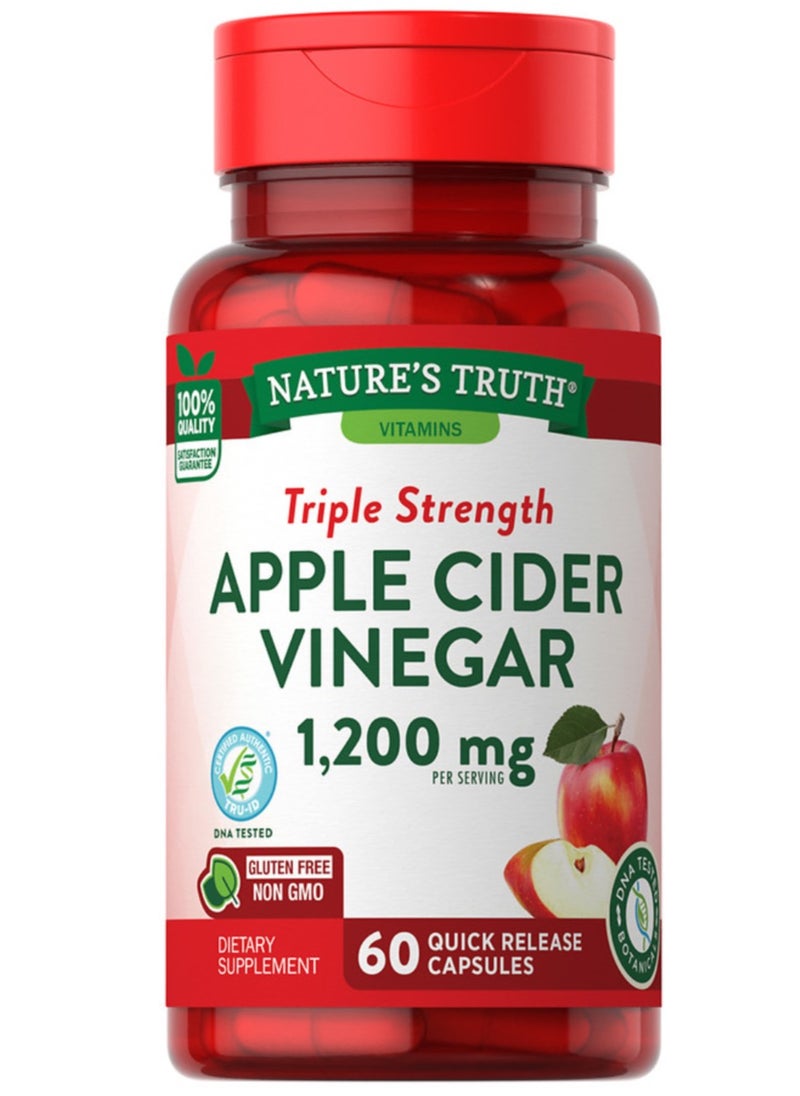 Apple Cider Vinegar 1200mg 60 Vegan Capsules