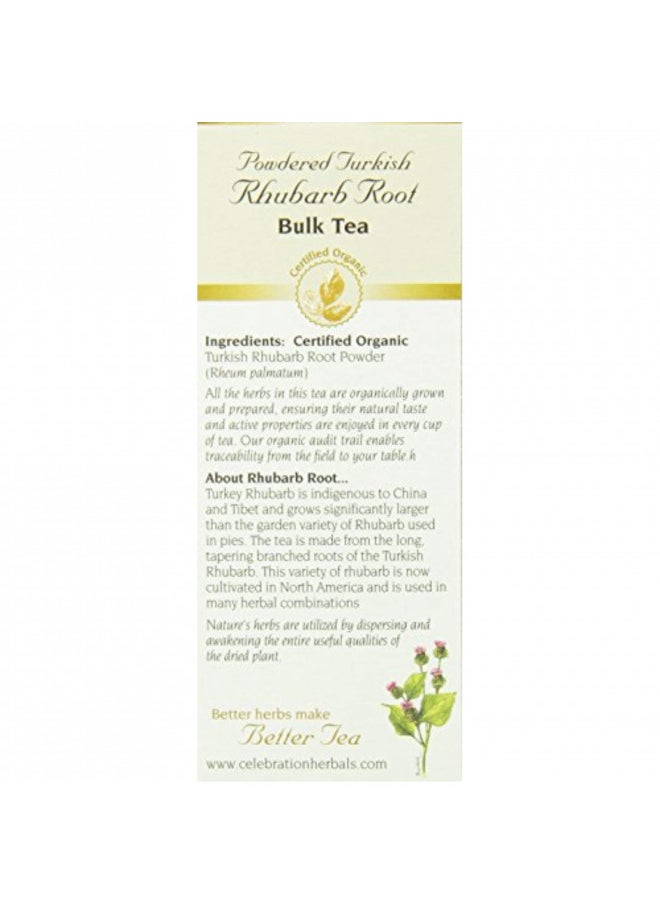 Celebration Herbals Organic Herbal Turkish Rhubarb Root Powder Loose Pack Tea, 3.13 oz