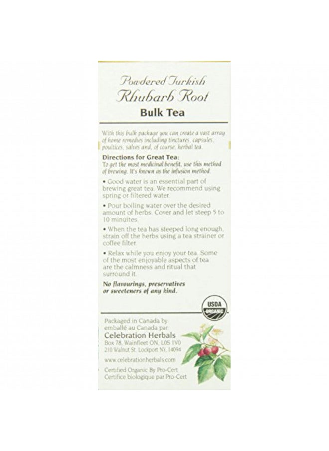 Celebration Herbals Organic Herbal Turkish Rhubarb Root Powder Loose Pack Tea, 3.13 oz
