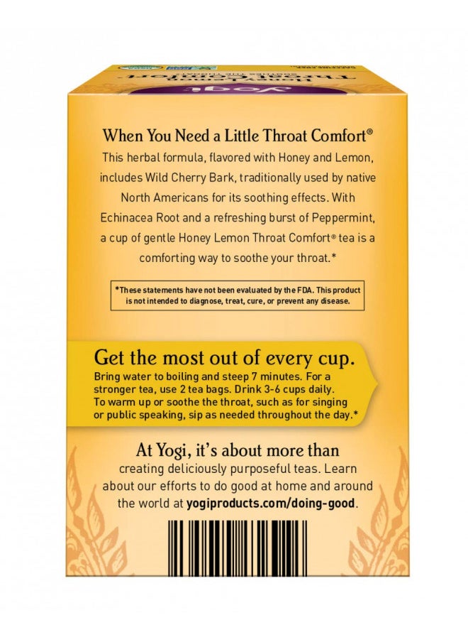 Yogi Tea, Honey Lemon Throat Comfort, 16 Count