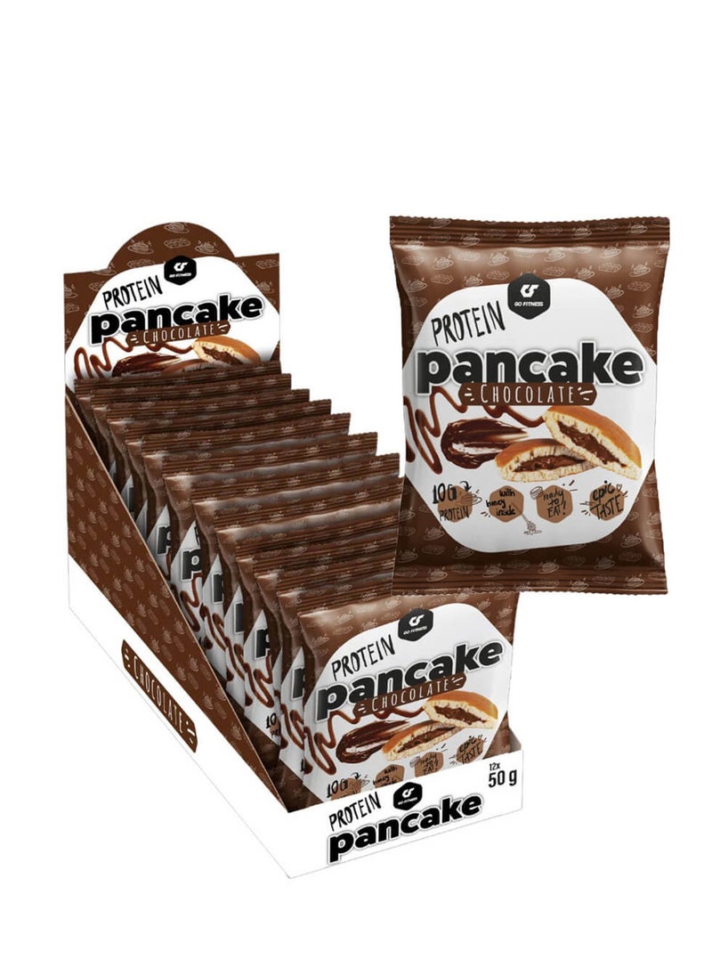 Go Fitness Protein Pancake, Chocolate,50g Pack of 12