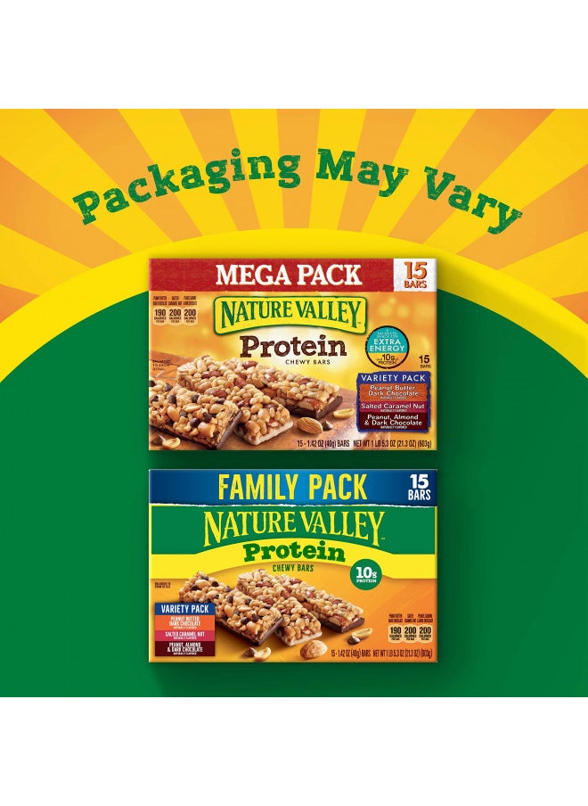 Nature Valley Protein Granola Bars, Snack Variety Pack, Chewy Bars, 15 ct