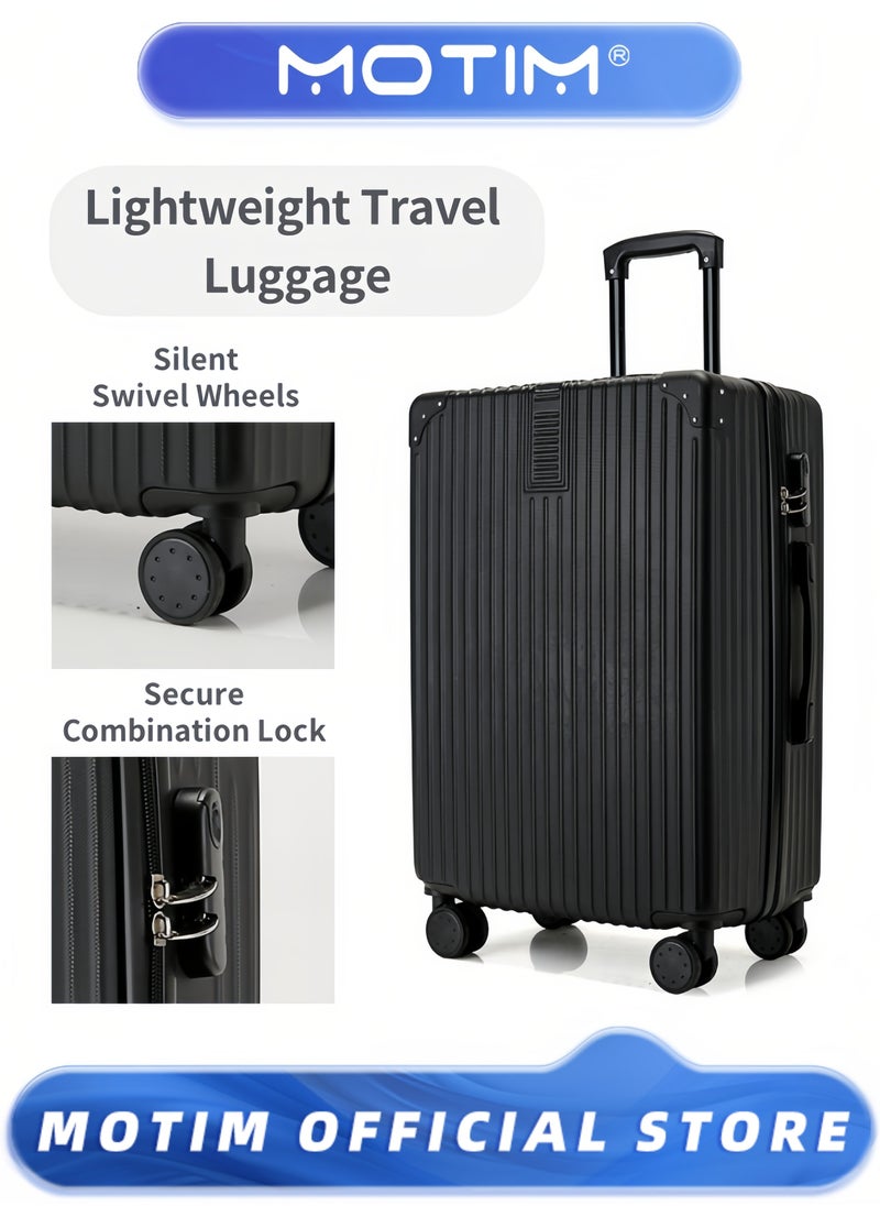 Travel Luggage Boarding Carry-on Luggage Expandable PP Hard Shell Clearance Luggage with Spinner Wheels TSA Lock and Hard Side Lightweight Durable Carry-on Suitcase Set for Long Distance Travel