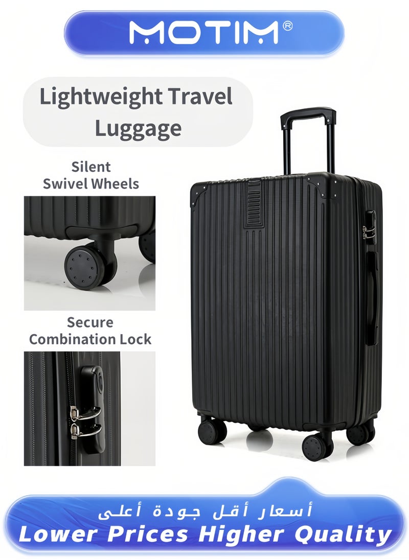 Travel Luggage Boarding Carry-on Luggage Expandable PP Hard Shell Clearance Luggage with Spinner Wheels TSA Lock and Hard Side Lightweight Durable Carry-on Suitcase Set for Long Distance Travel