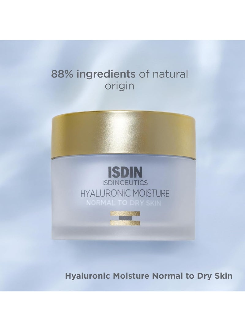 Isdinceutics Hyaluronic Moisture Cream Normal Dry Skin 50ml Lightweight hyaluronic acid facial cream for normal to dry skin