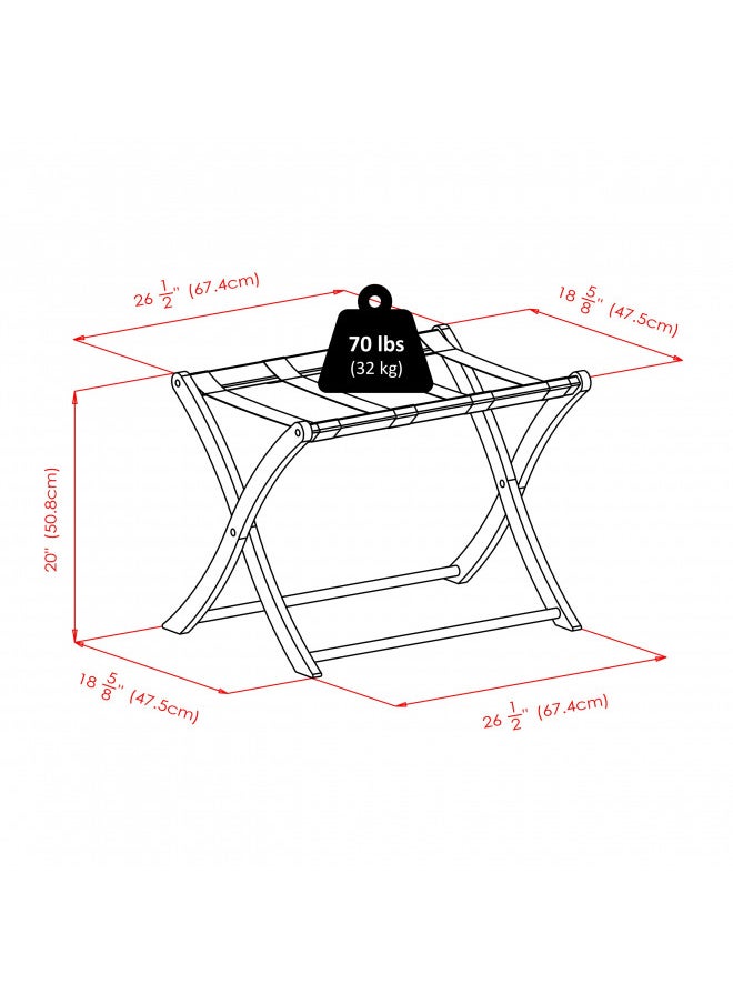 Winsome Wood Scarlett luggage rack, Espresso