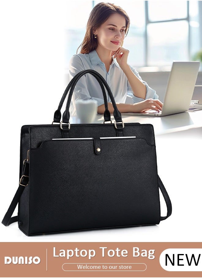 Women Laptop Tote Bag 15.6 Inch Computer Tote Bag Purse Shoulder Bag, Computer Briefcase Shoulder Bag Casual Laptop Bag for Office, Shopping, Travel Daily Use