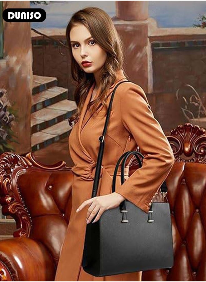 Women Laptop Tote Bag 15.6 Inch Computer Tote Bag Purse Shoulder Bag, Computer Briefcase Shoulder Bag Casual Laptop Bag for Office, Shopping, Travel Daily Use