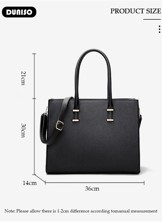 Women Laptop Tote Bag 15.6 Inch Computer Tote Bag Purse Shoulder Bag, Computer Briefcase Shoulder Bag Casual Laptop Bag for Office, Shopping, Travel Daily Use