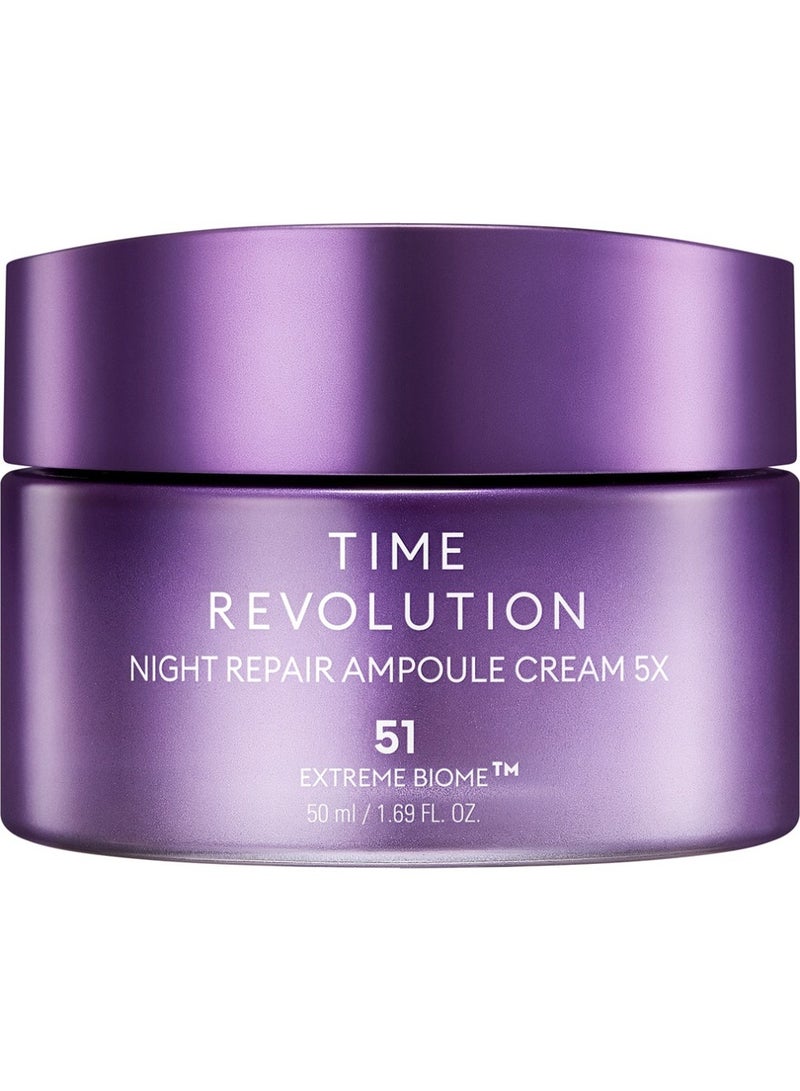 Korean Time Revolution Night Repair Ampoule Cream 5X , Triple Fermented Face Cream , For Overnight Repair And Enhance Radiance Skin 50ml