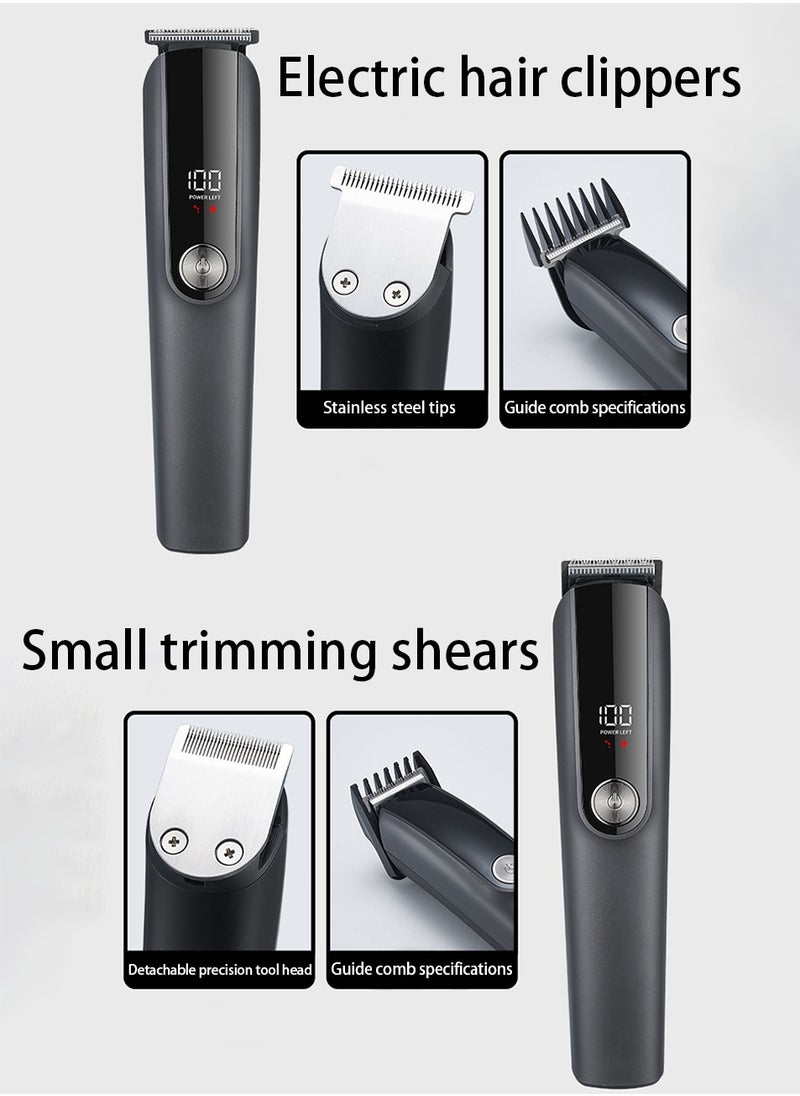 Cordless Professional Hair Clipper 5 in 1 Hair Trimmers Beard Trimmer ,Multifunctional Mens Grooming Kit for Beard Face Nose USB Rechargeable Electric Shaver Body Trimmer for Men with Storage Base