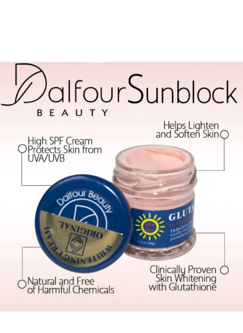 Gluta Sunscreen SPF90 PA++ Day Cream Nourishing And Brightening Skin Sun Protection Remove Acne Scars Dark Spots And Freckles Whitening Cream 50 g