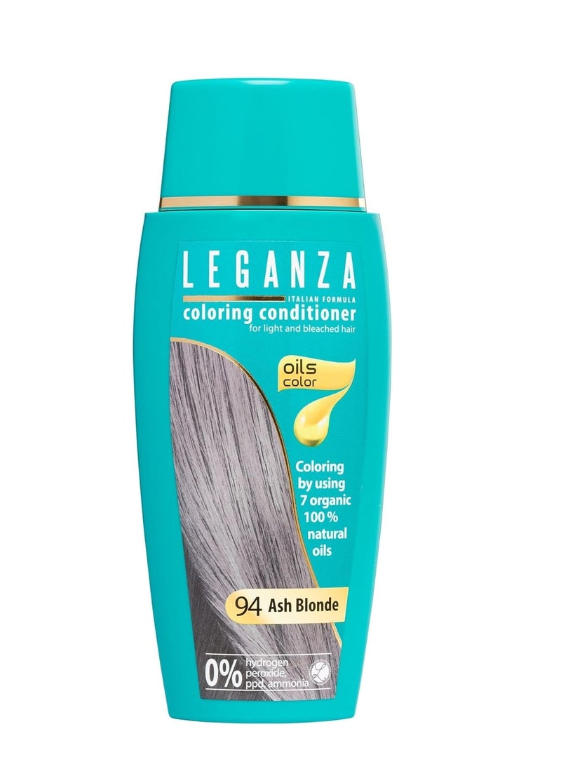 Hair Coloring Conditioner Natural Balm Color Ash Blonde N 94 Enriched with 7 Natural Oils Ammonia PPD and Paraben Free 150 ml