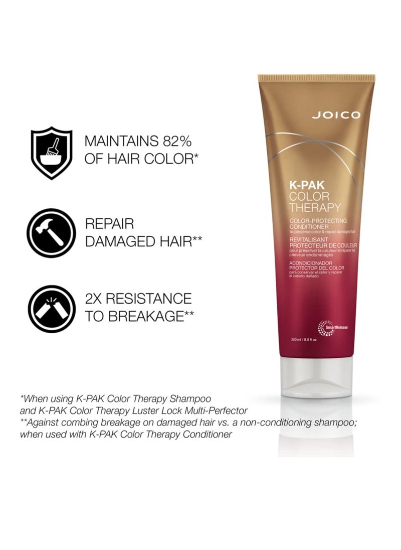 Joico K-PAK Color Therapy Color-Protecting Conditioner | For Color-Treated Hair | Boost Shine | Improve Elasticity | Repair Breakage | Rebuild Damaged Hair | With Keratin & Argan Oil