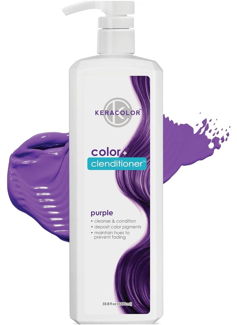 Keracolor Clenditioner Hair Dye (9 colors) Semi Permanent Hair Color Depositing Conditioner, 33.8 Fl Oz