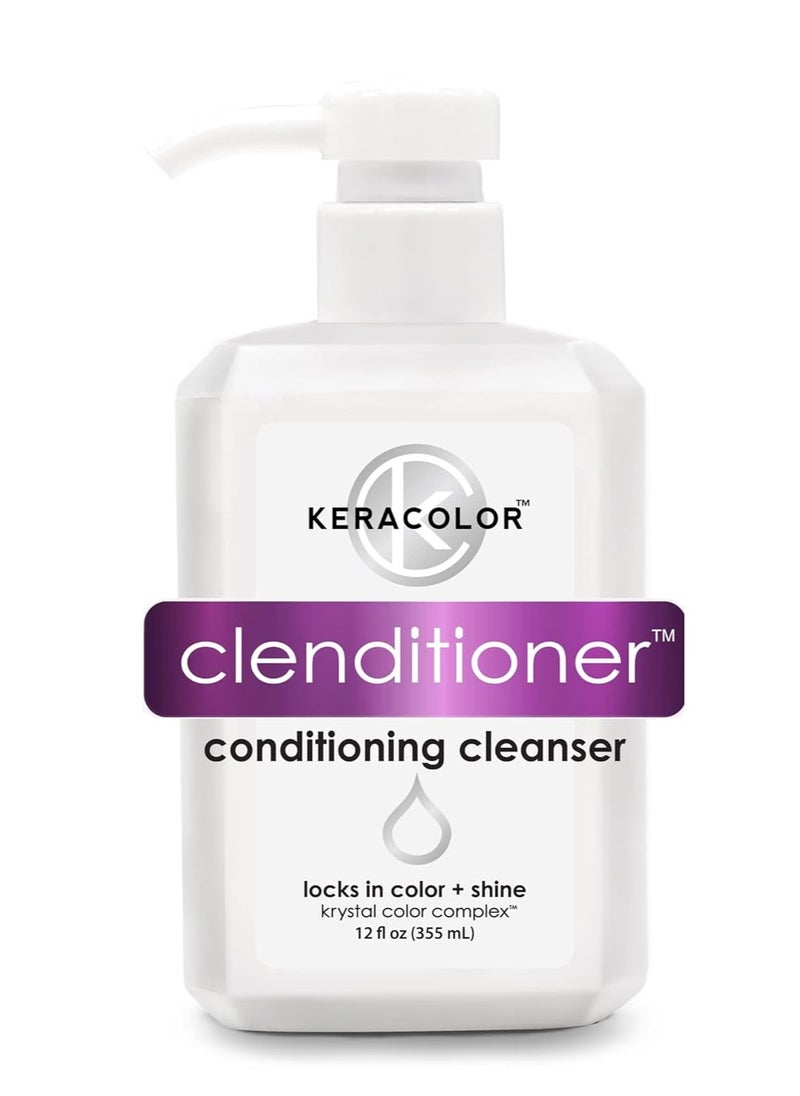 Keracolor Clenditioner Cleansing Conditioner Color Safe Prevents Fade - Replaces Your Shampoo, Keratin Infused (2 sizes)