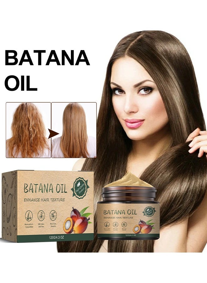 100% Natural Batana Hair Oil, Repairs Damaged Hair, Leaves Hair Smoother, Repairs Damage, Eliminates Frizz And Split Ends, 120G