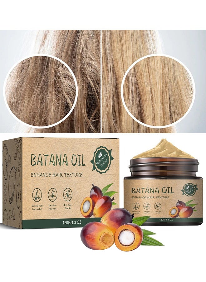 100% Natural Batana Hair Oil, Repairs Damaged Hair, Leaves Hair Smoother, Repairs Damage, Eliminates Frizz And Split Ends, 120G