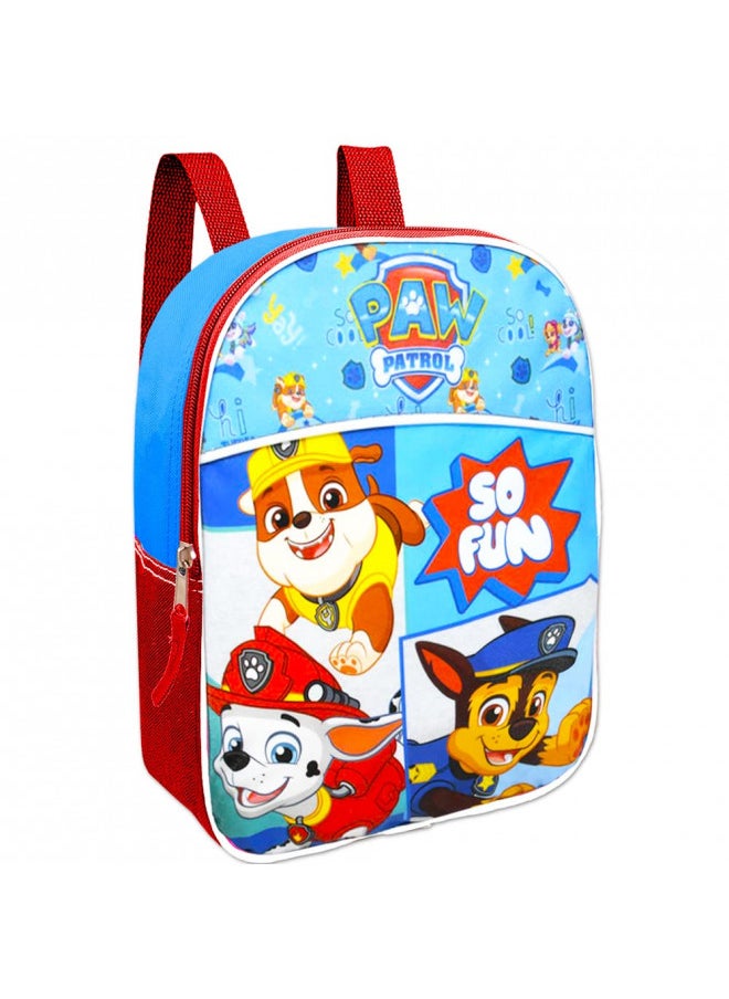 Paw Patrol Mini Backpack with Lunch Box for Kids, Boys ~ 5 Pc School Supplies Bundle with 11