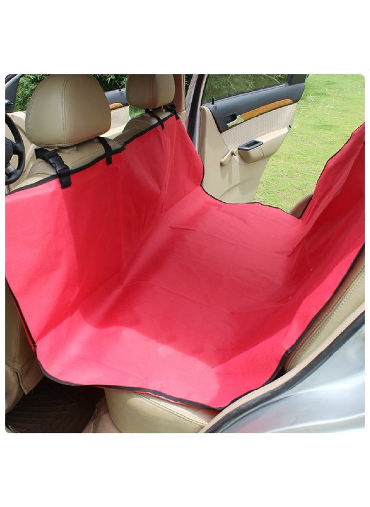 Multifunctional detachable pet car rear seat cushion waterproof anti-dirty car dog car artifact scratch-resistantRed rear row Red rear row