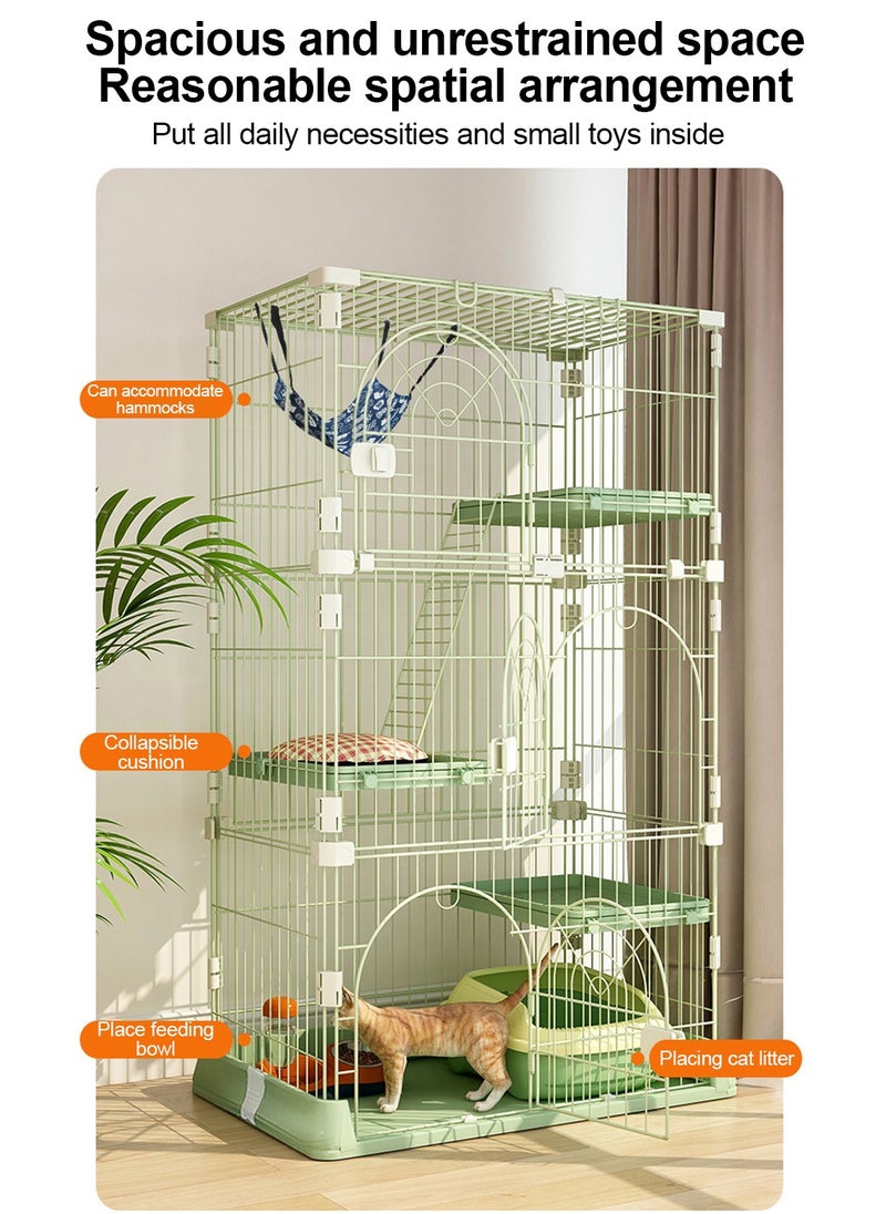 Four-layer Large Cat Cage Cat Cottage Home Indoor Extra Large Free Space Cat Cat House for 1-3 Cats 84*61*163.5cm