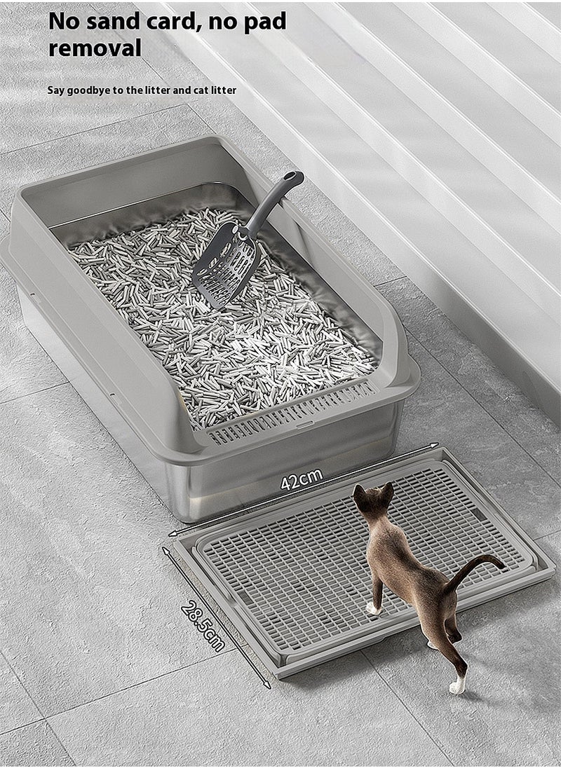 Stainless steel cat litter box