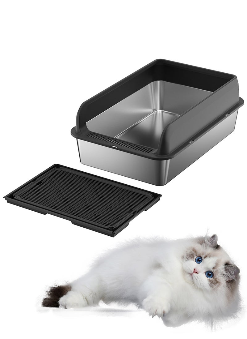 Stainless steel cat litter box