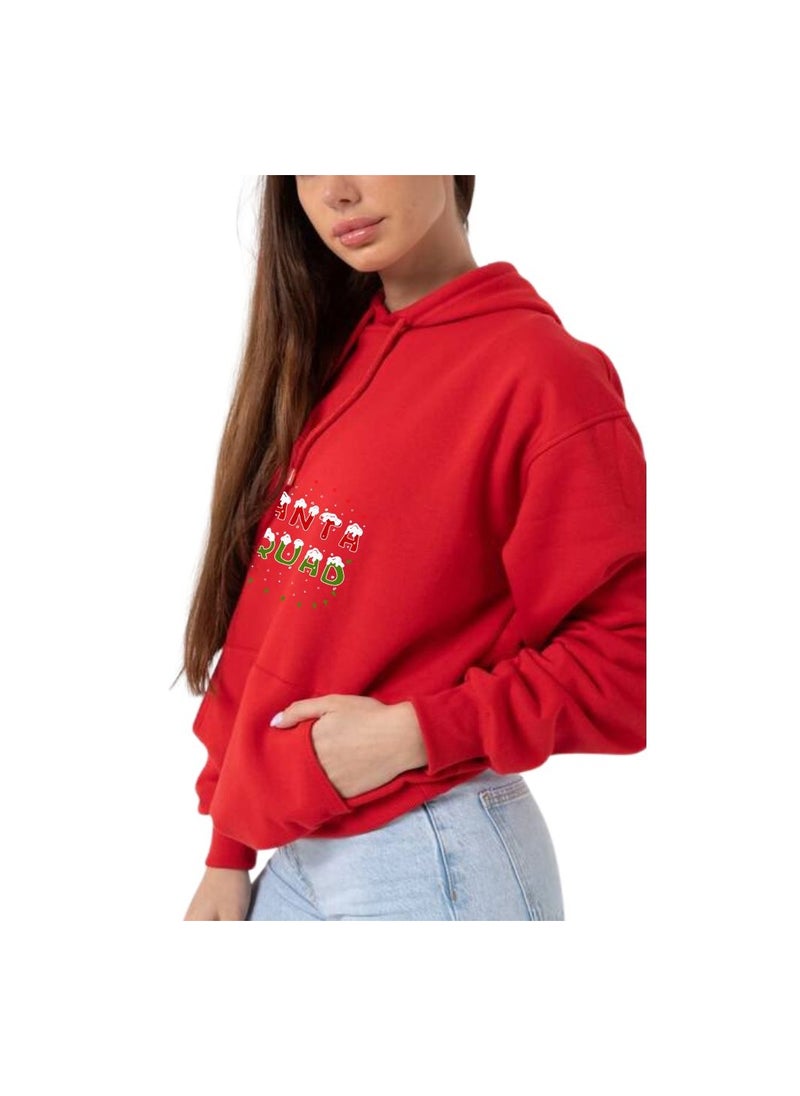 Christmas Hoodies For Women–Soft Cotton Pullover Hoodie With Drawstring–Long Sleeve Hoodie For Winter–Ideal For Holiday Celebrations,Casual Wear