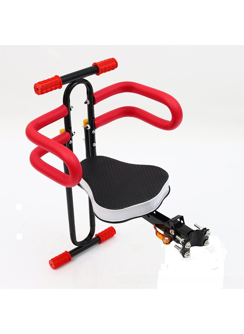 Factory wholesale battery car front seat electric car child seat folding bicycle baby safety seat Black Full Set