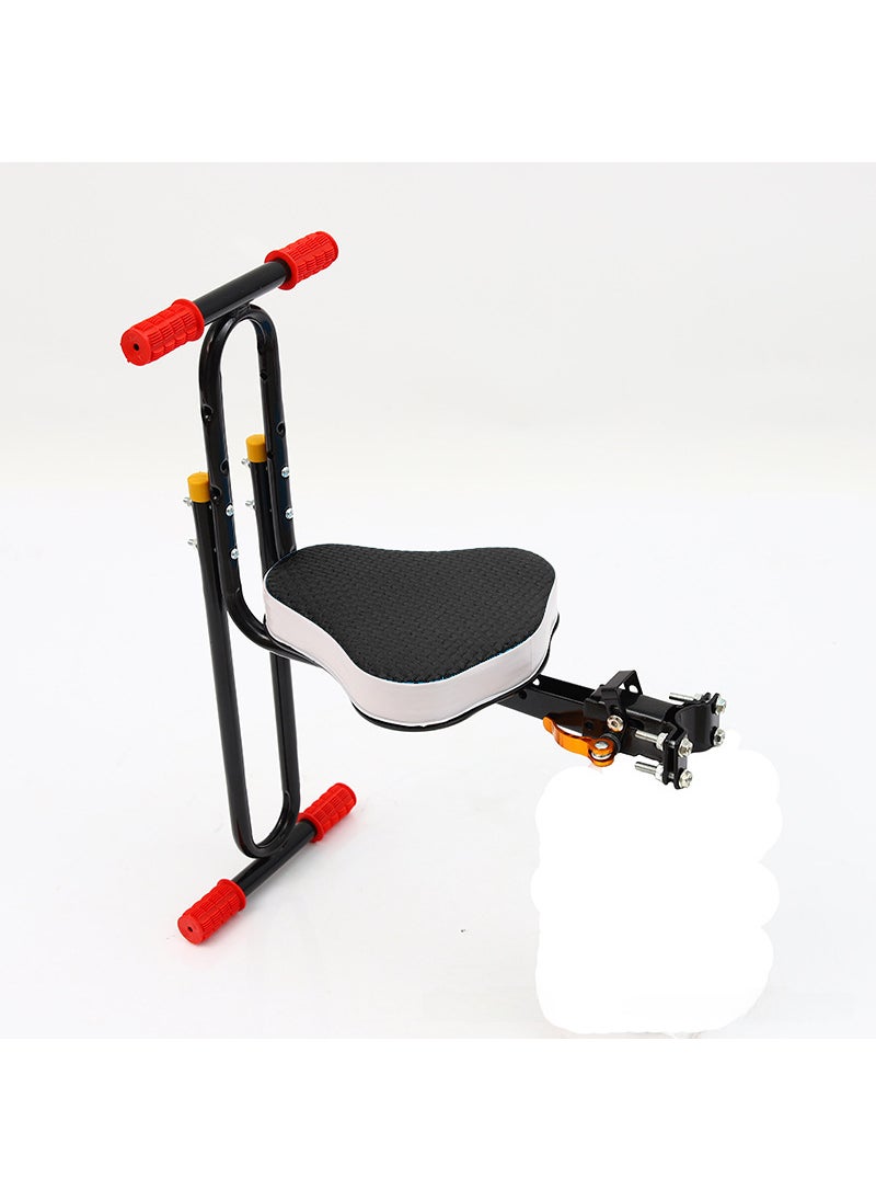 Factory wholesale battery car front seat electric car child seat folding bicycle baby safety seat Black Armrest Foot