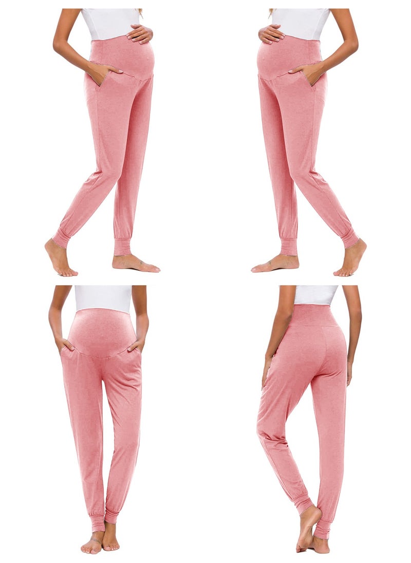 3-PACK Maternity Leggings，Workout Activewear Yoga Pregnancy Pants over the Belly Buttery Soft