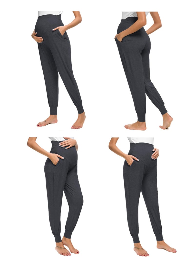 3-PACK Maternity Leggings，Workout Activewear Yoga Pregnancy Pants over the Belly Buttery Soft