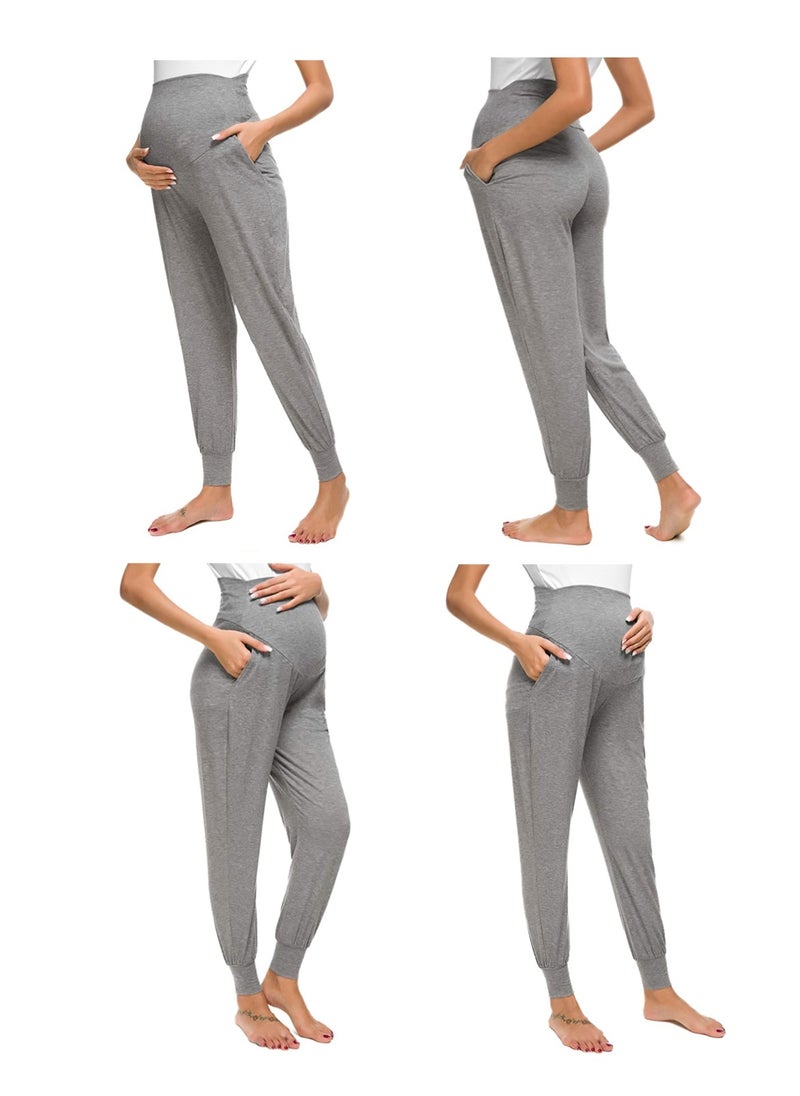 3-PACK Maternity Leggings，Workout Activewear Yoga Pregnancy Pants over the Belly Buttery Soft