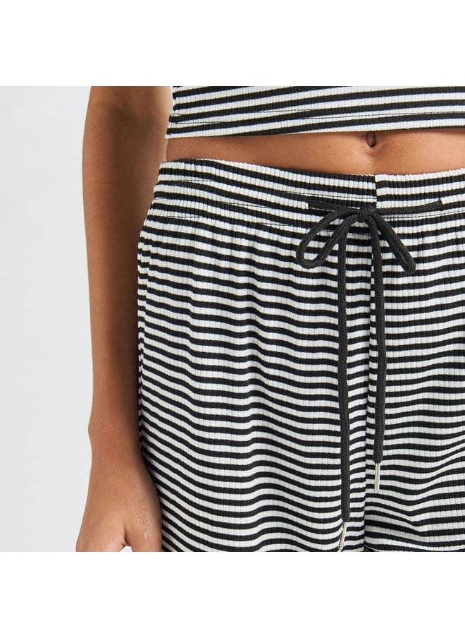 Striped Pants with Drawstring Closure