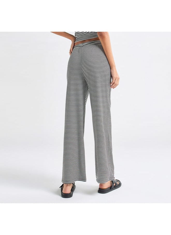 Striped Pants with Drawstring Closure