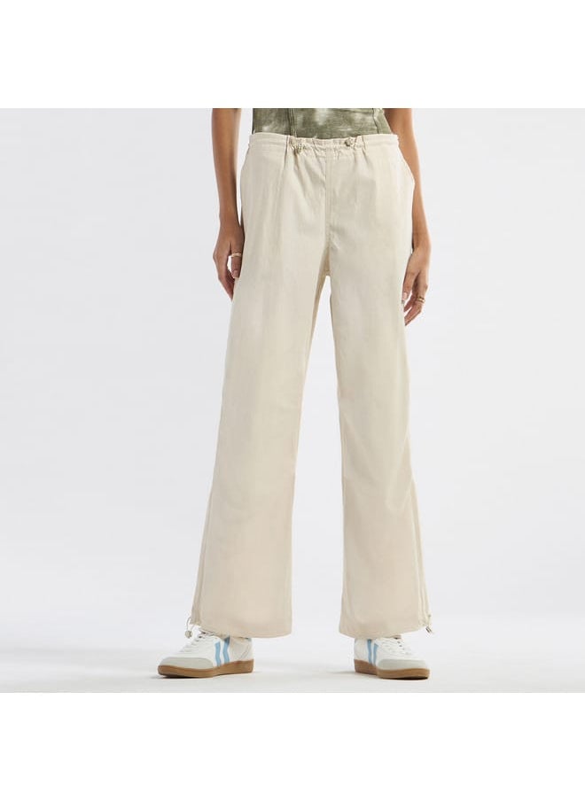 Solid Pants with Drawstring Closure