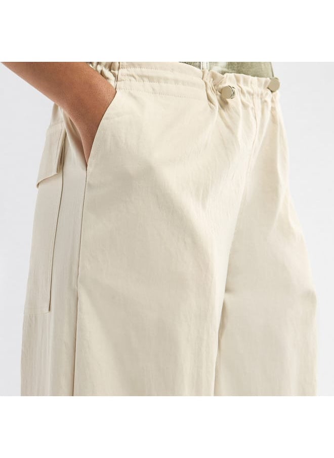 Solid Pants with Drawstring Closure