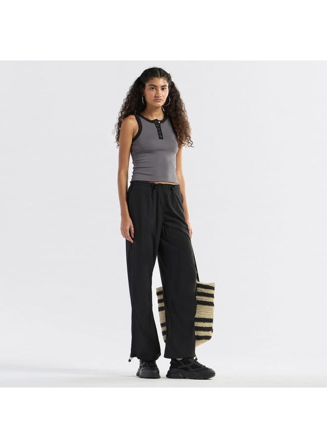 Solid Pants with Drawstring Closure