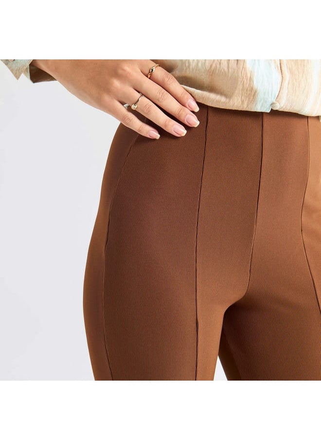 Textured Flared Leg Treggings