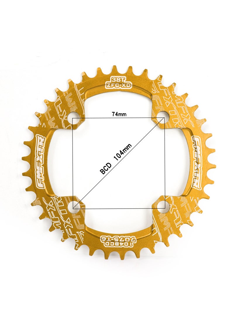 MTB 104BCD Chainring 32-42T Narrow WideYellow Yellow