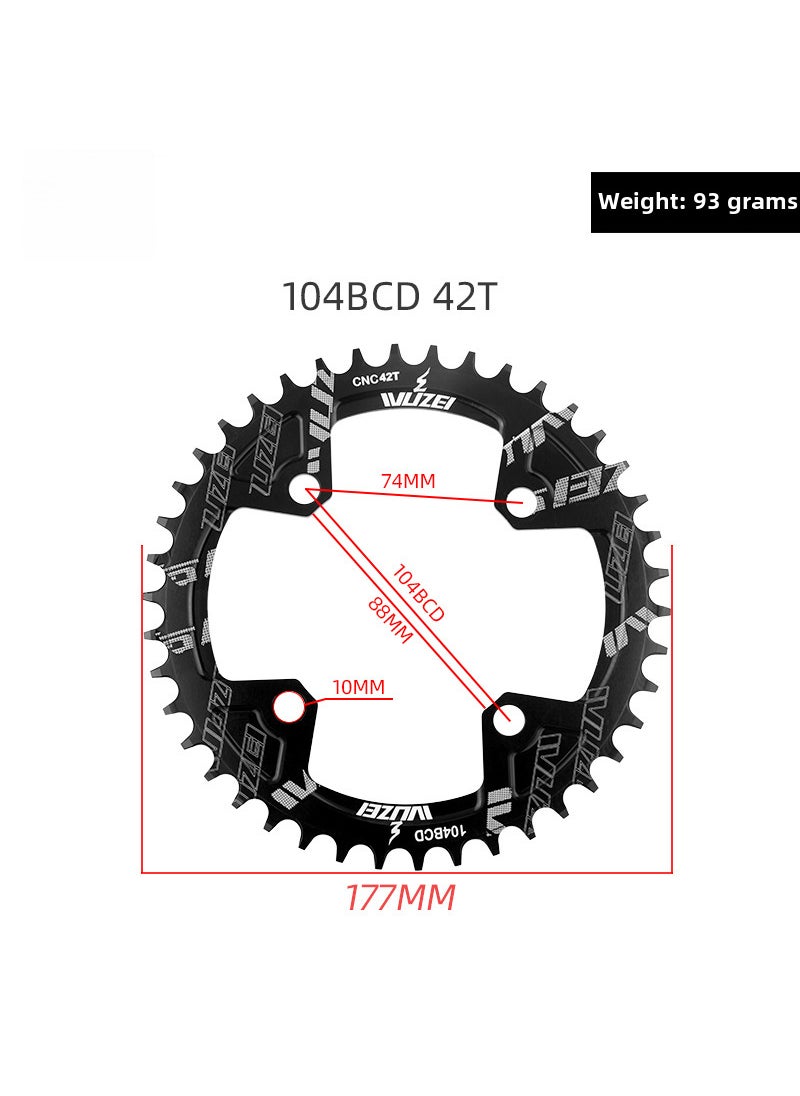 Squid 104BCD positive and negative tooth disc 32T44T46T48T50T52T disc mountain bike tooth disc single disc 42T