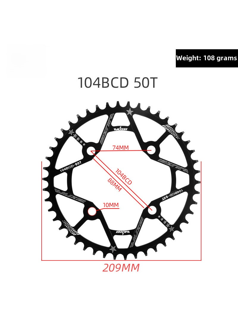 Squid 104BCD positive and negative tooth disc 32T44T46T48T50T52T disc mountain bike tooth disc single disc 50T