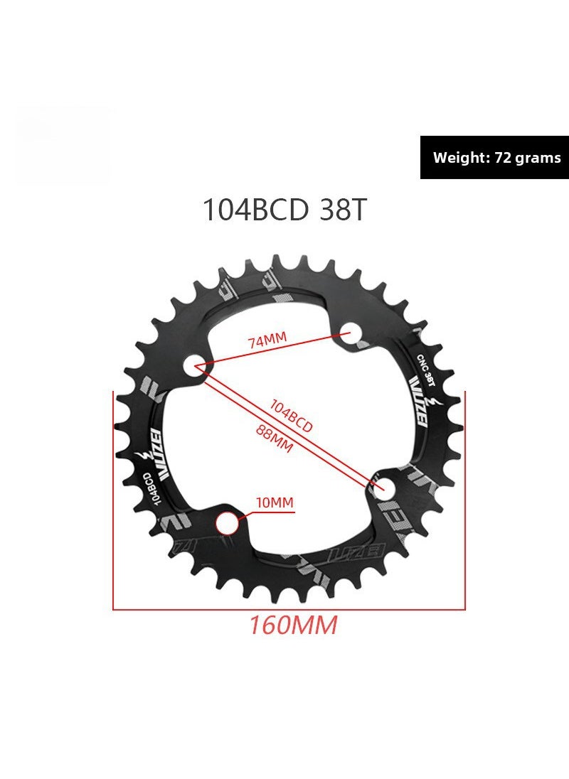 Squid 104BCD positive and negative tooth disc 32T44T46T48T50T52T disc mountain bike tooth disc single disc 38T