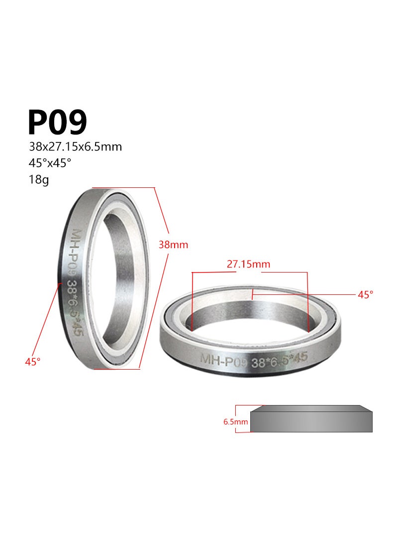 Bowl bearing 38 39 41 41.8 44 46.9 49 52mm bicycle mountain forest axle repair parts 38mm*6.5*45°